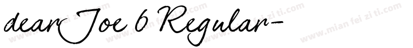 dearJoe 6 Regular字体转换
